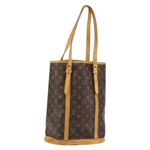 Authentic LOUIS VUITTON Monogram Bucket GM Shoulder Bag M42236 LV
